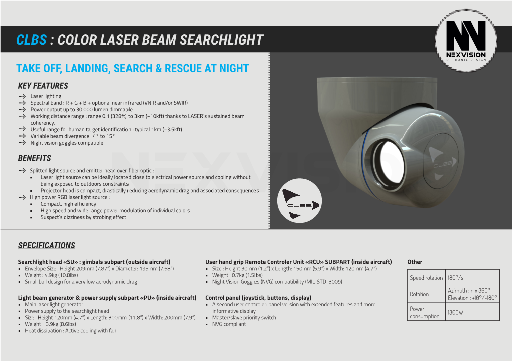 Clbs : Color Laser Beam Searchlight