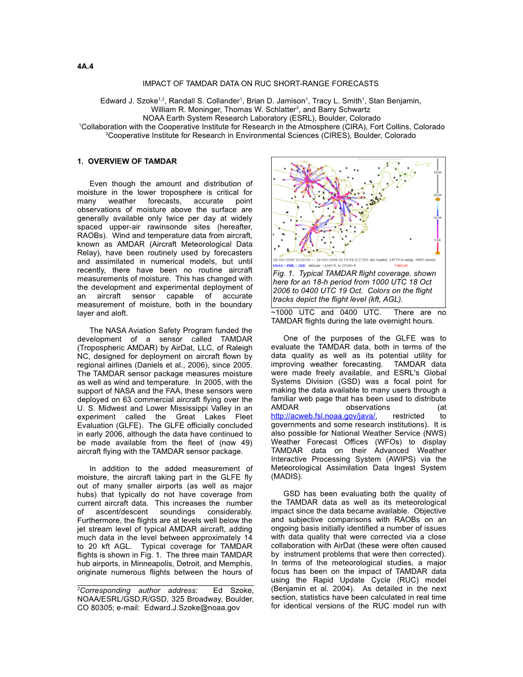 Impact of Tamdar Data on Ruc Short-Range Forecasts