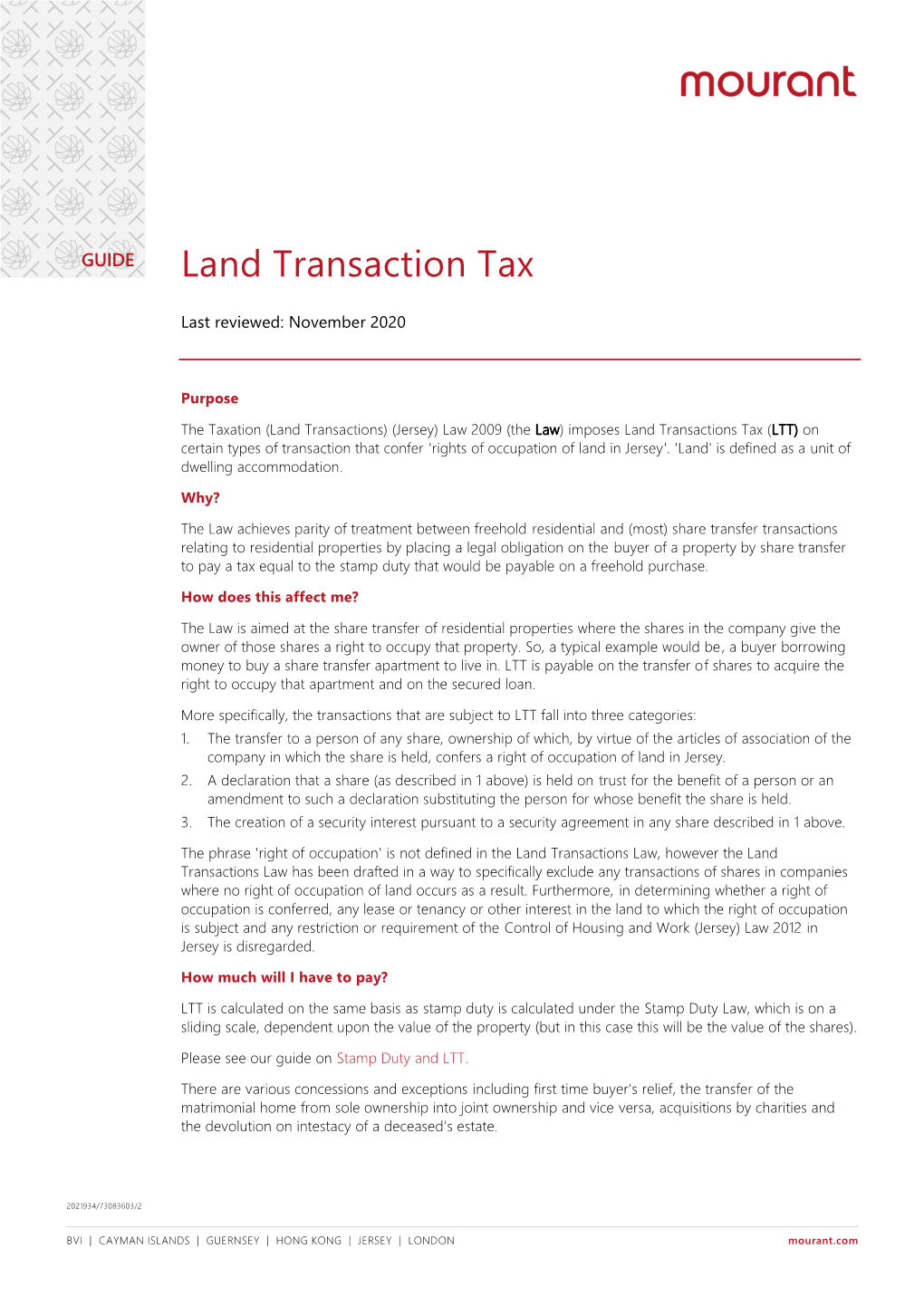 Land Transaction Tax