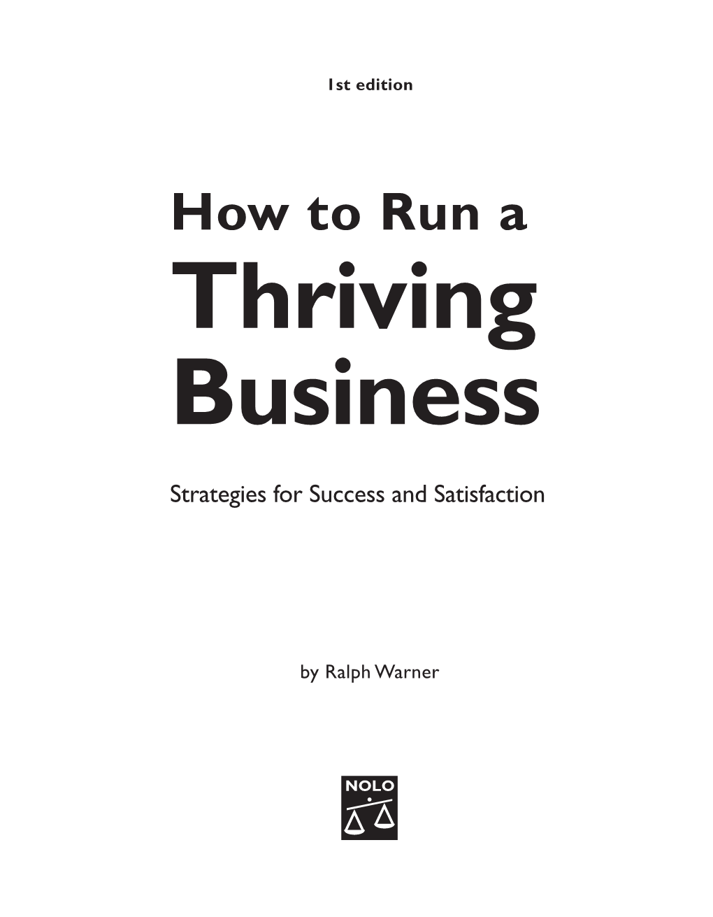 How to Run a Thriving Business