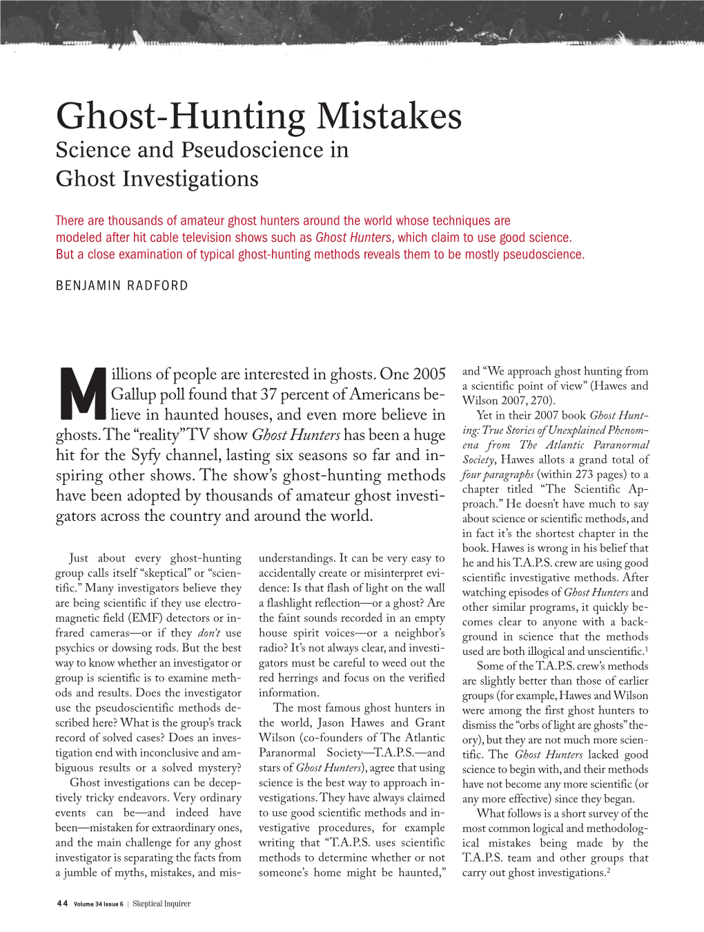 Ghost-Hunting Mistakes Science and Pseudoscience in Ghost Investigations