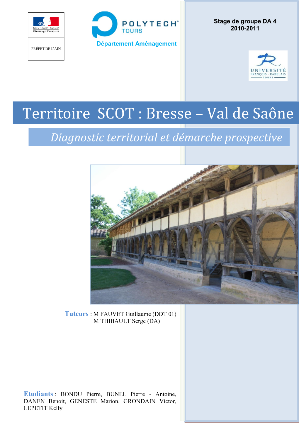 Bresse – Val De Saône Diagnostic Territorial Et Démarche Prospective