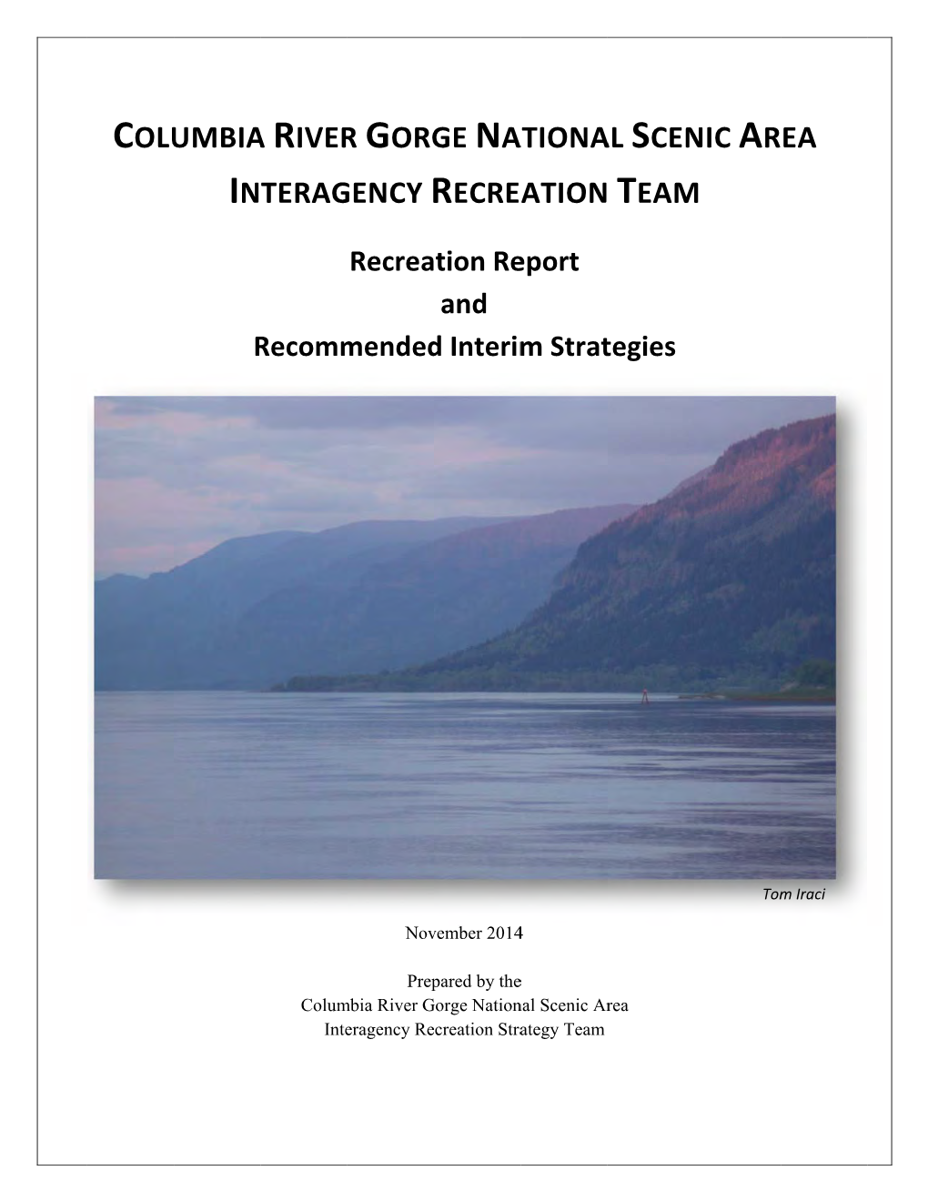 Recreation Report and Recommended Strategies