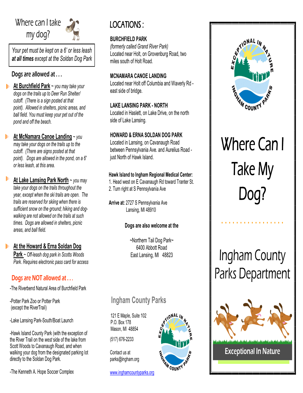 Dog Park Guide Brochure.Pub