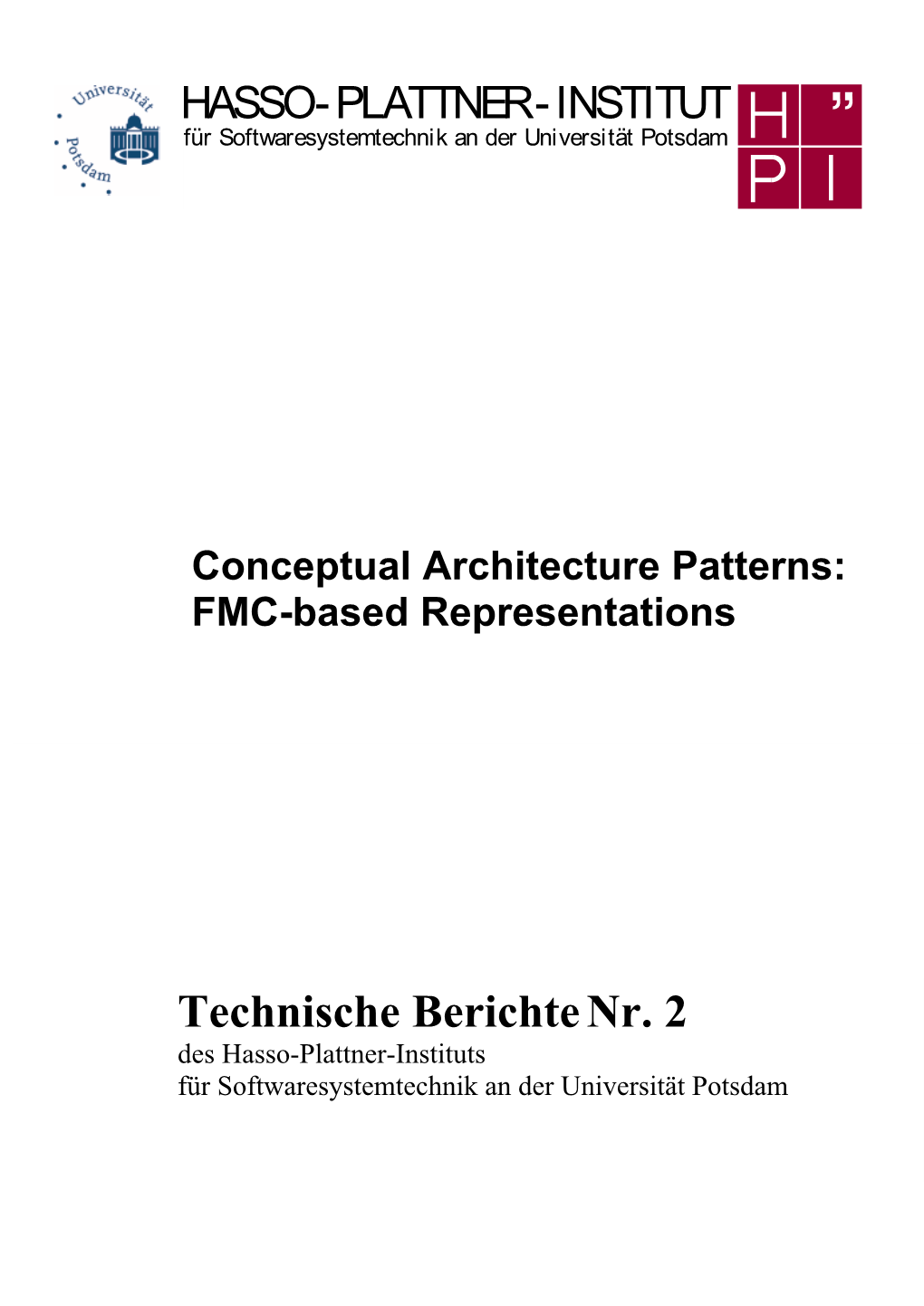 Conceptual Architecture Patterns: FMC-Based Representations