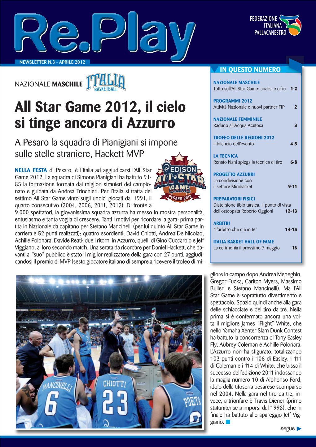 Star Game 2012, Il Cielo Si Tinge Ancora Di Azzurro