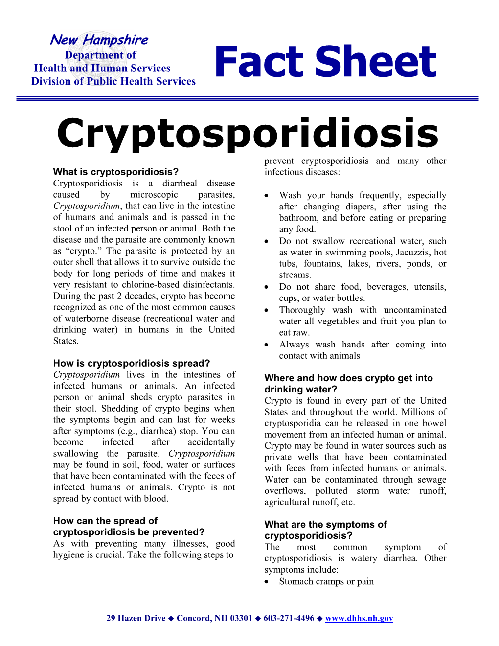 Cryptosporidiosis