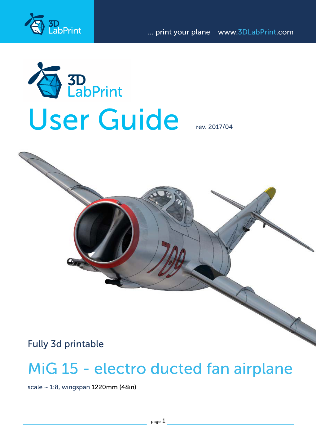 Mig 15 - Electro Ducted Fan Airplane Scale ~ 1:8, Wingspan 1220Mm (48In)
