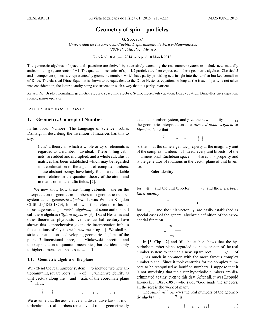 Geometry of Spin Particles