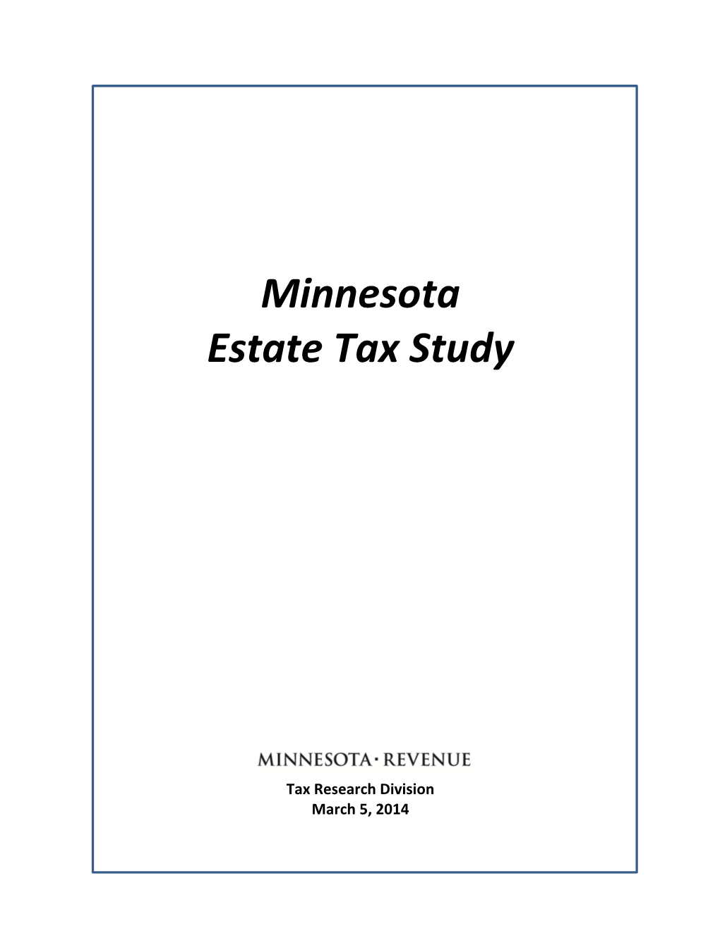 Minnesota Estate Tax Study (2014)