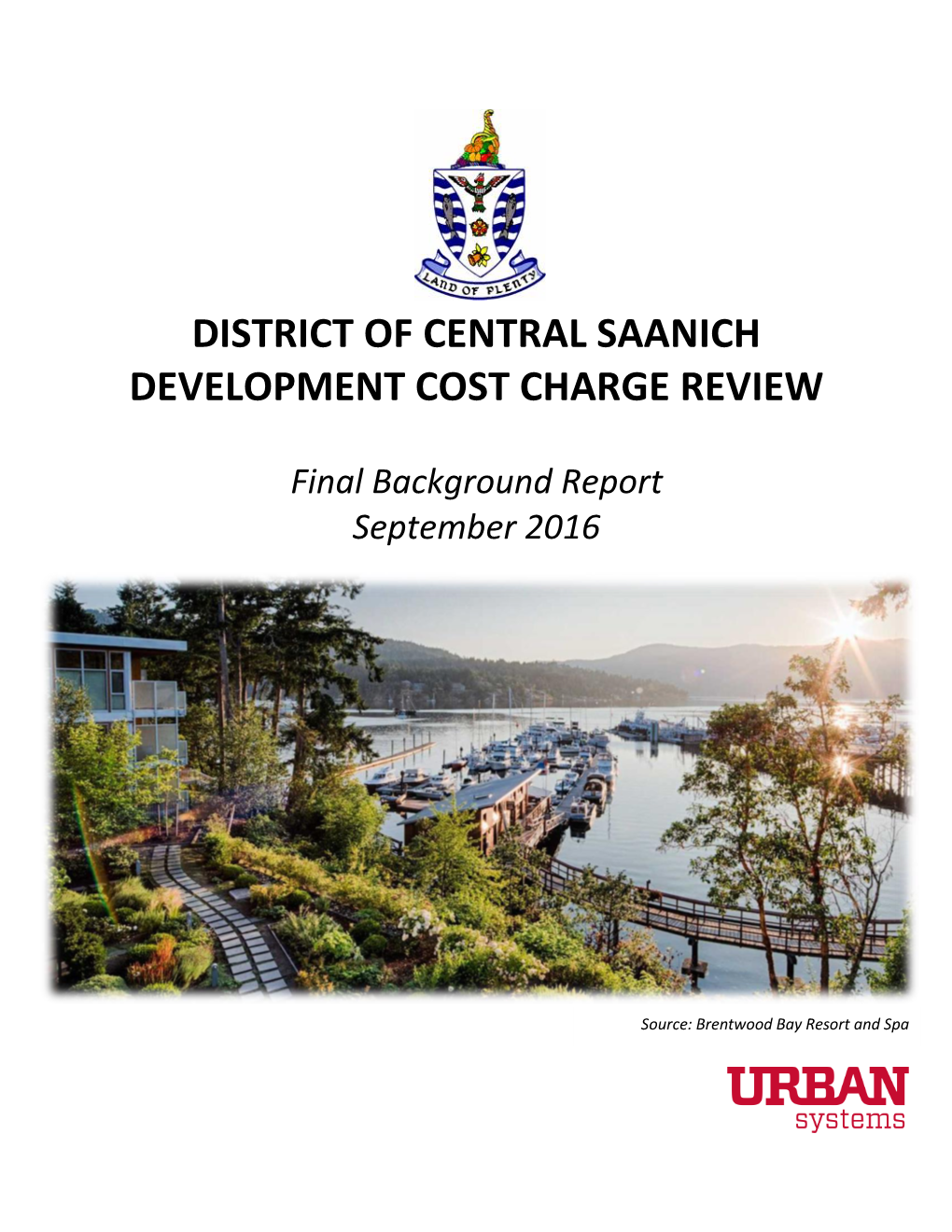 District of Central Saanich Development Cost Charge Review