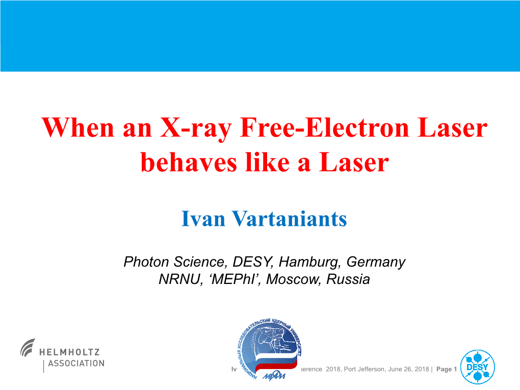 When an X-Ray Free-Electron Laser Behaves Like a Laser