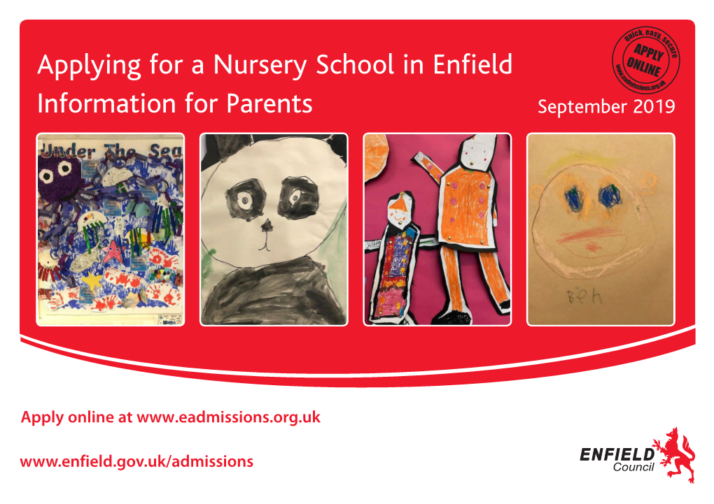 Applying for a Nursery School in Enfield Information for Parents