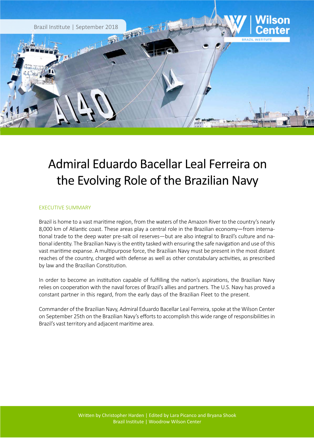 Admiral Eduardo Bacellar Leal Ferreira on the Evolving Role of the Brazilian Navy