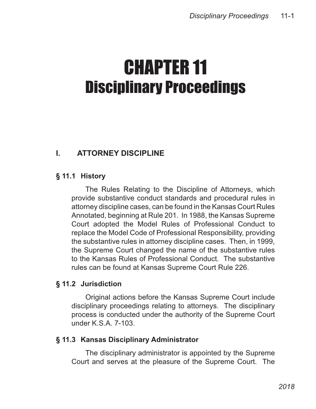 CHAPTER 11 Disciplinary Proceedings