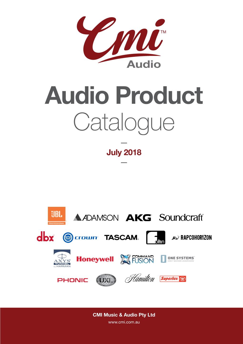 Audio Product Catalogue — July 2018 —