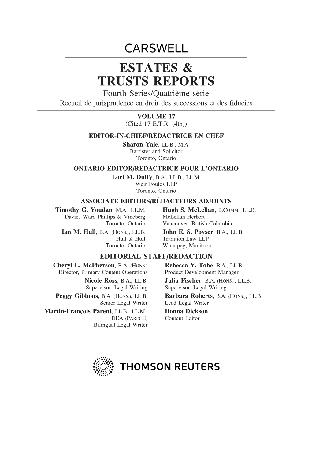 Estates & Trusts Reports