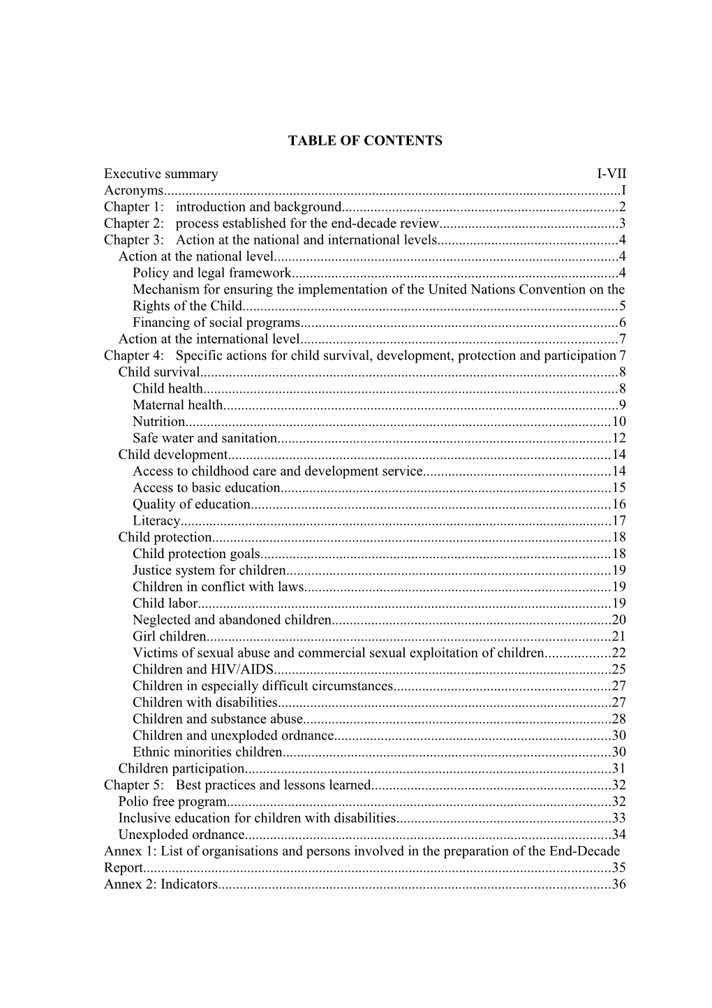 Table of Contents s234