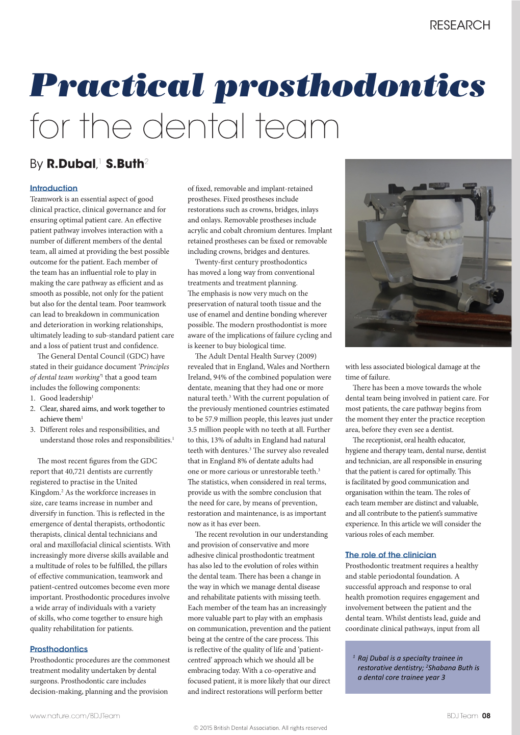 Practical Prosthodontics for the Dental Team