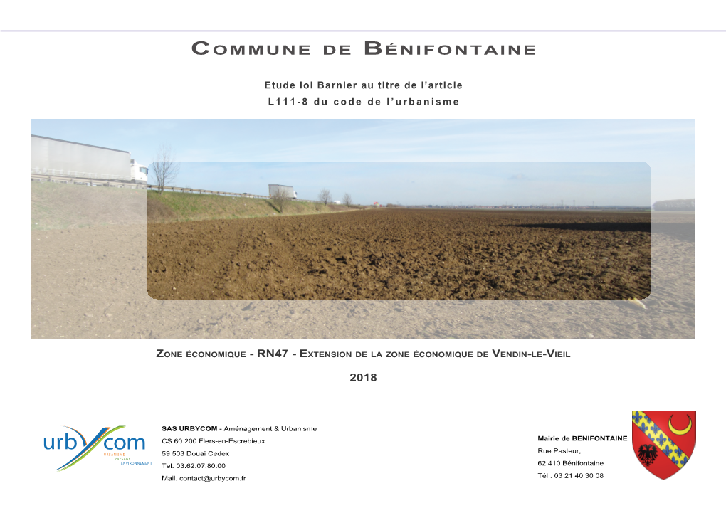 Extension De La Zone Économique De Vendin-Le-Vieil 2018