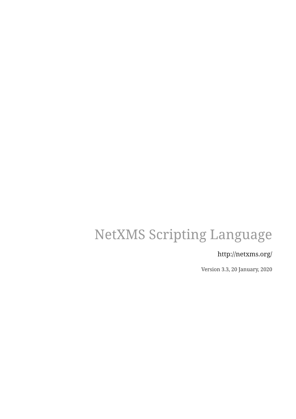 Netxms Scripting Language