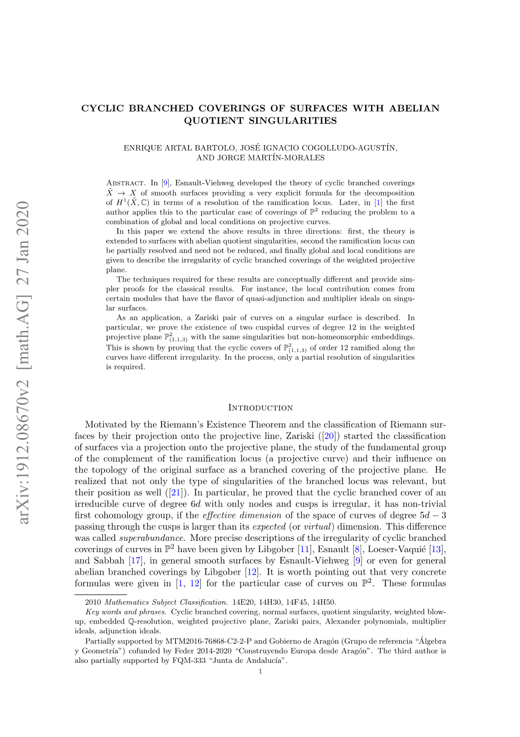 Cyclic Branched Coverings of Surfaces with Abelian Quotient Singularities