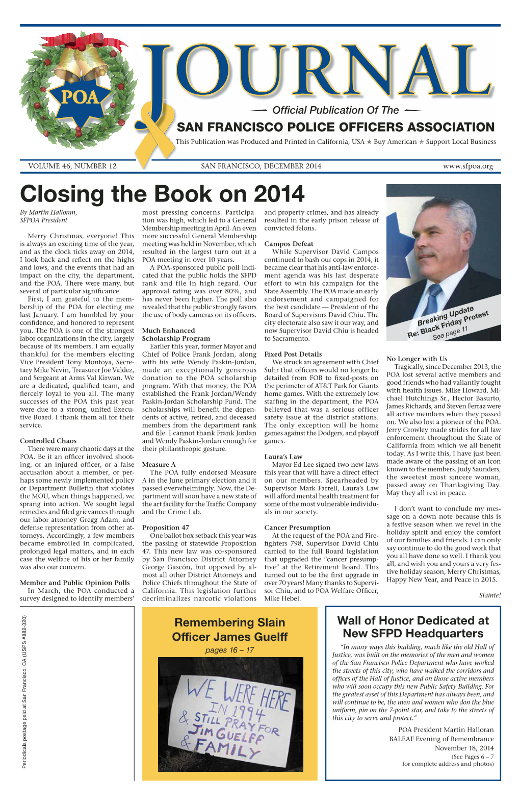 Closing the Book on 2014 by Martin Halloran, Most Pressing Concerns