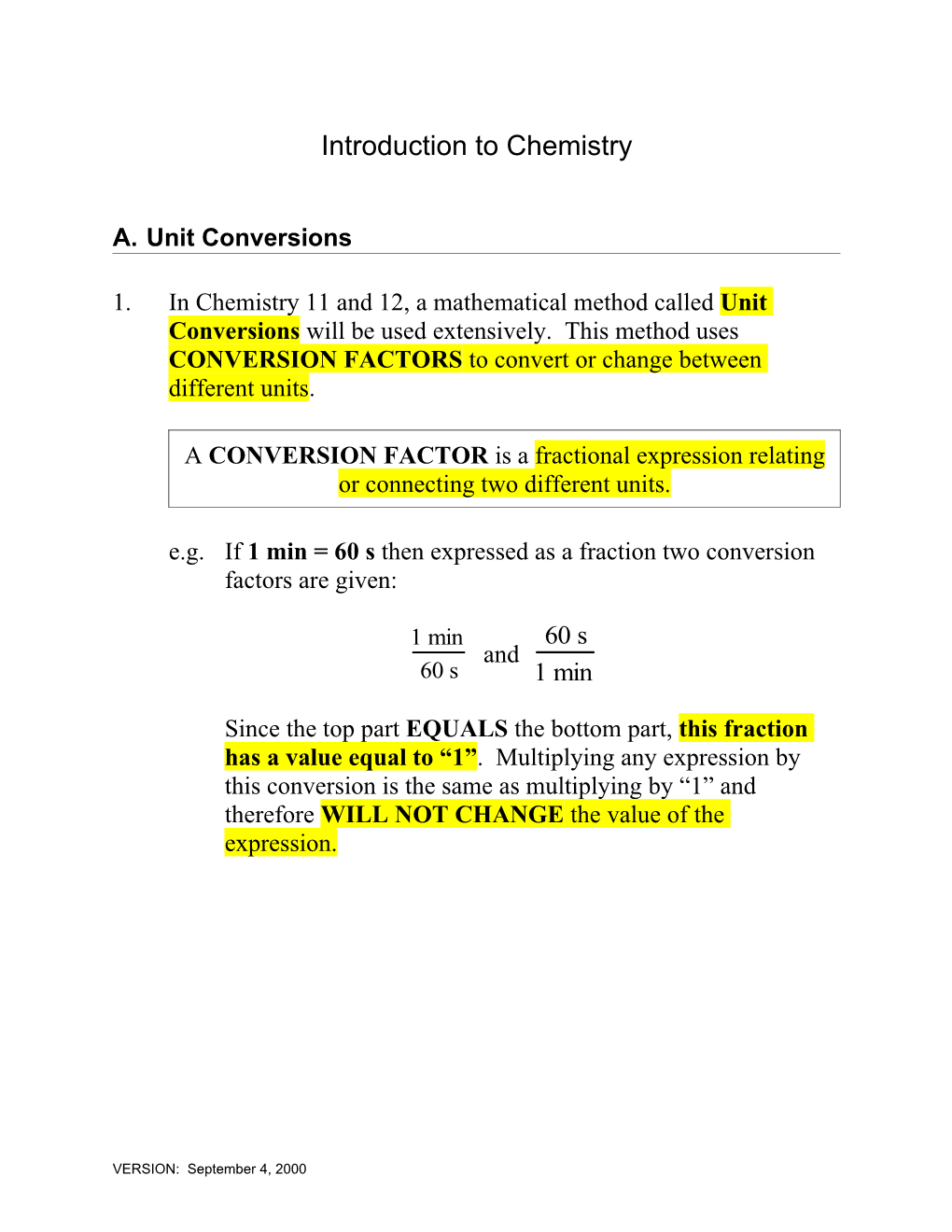 Introduction to Chemistry