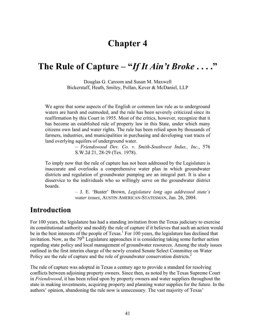 Chapter 4 the Rule of Capture