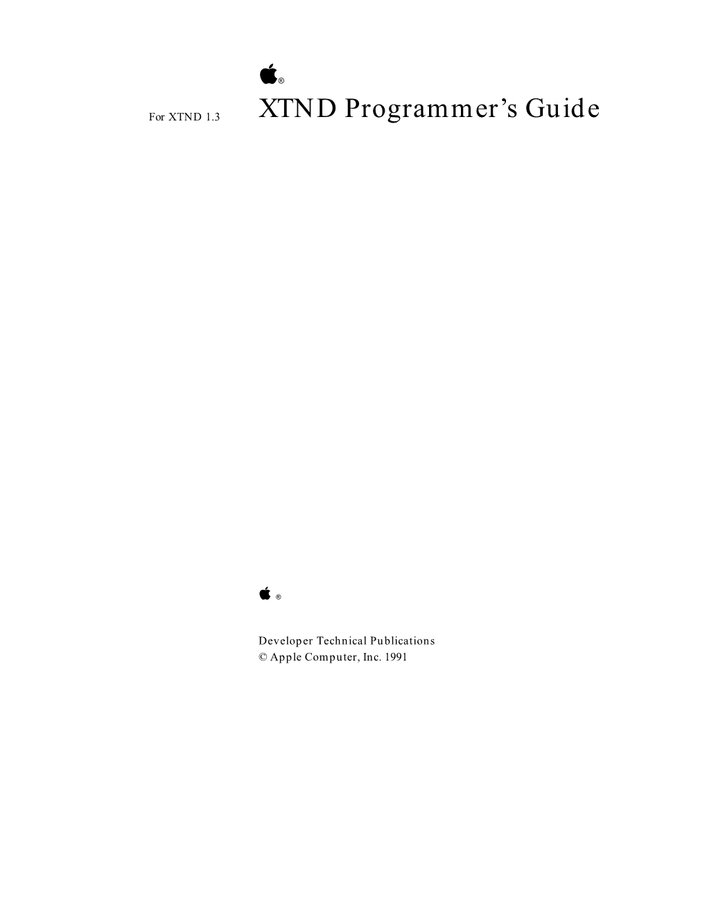 XTND Programmer's Guide for XTND