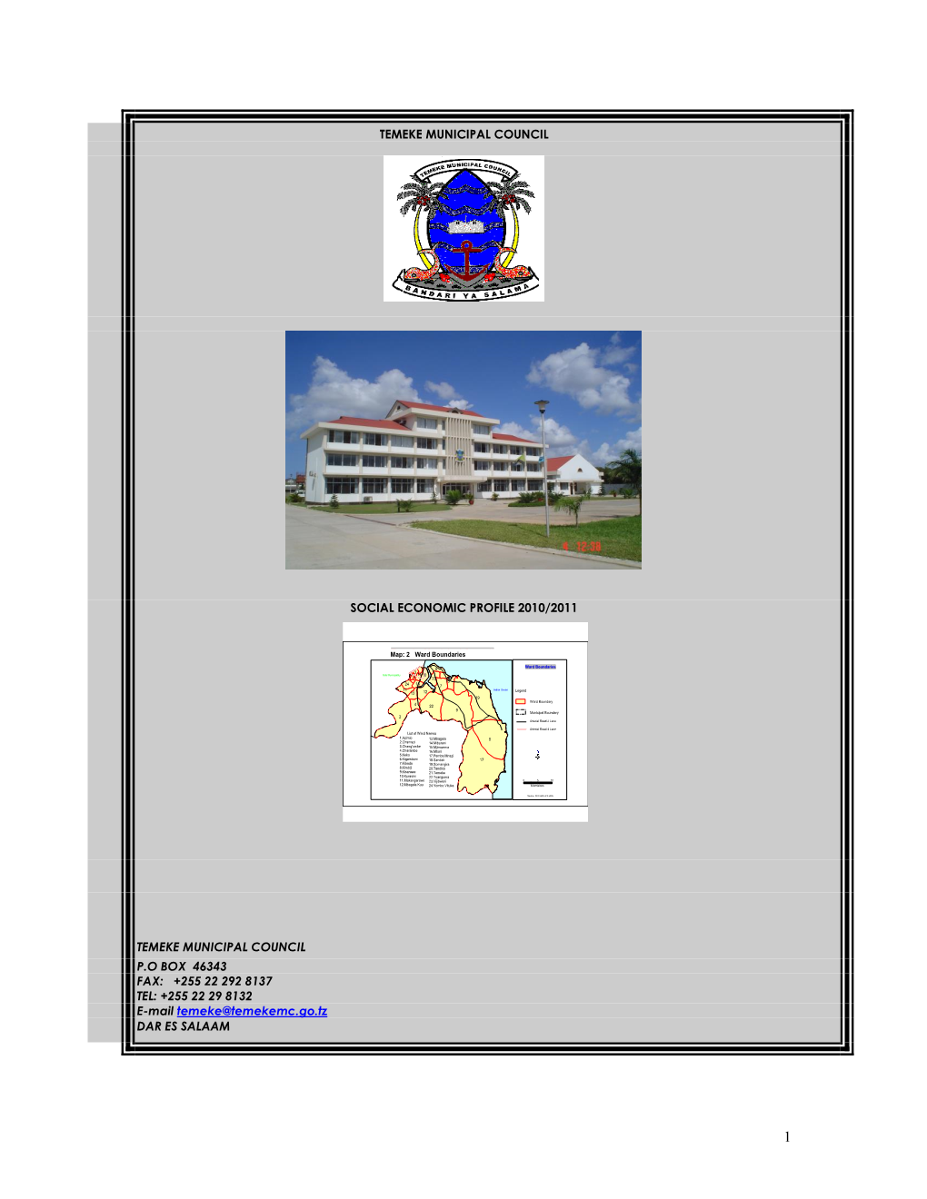 Social Economic Profile 2010/2011