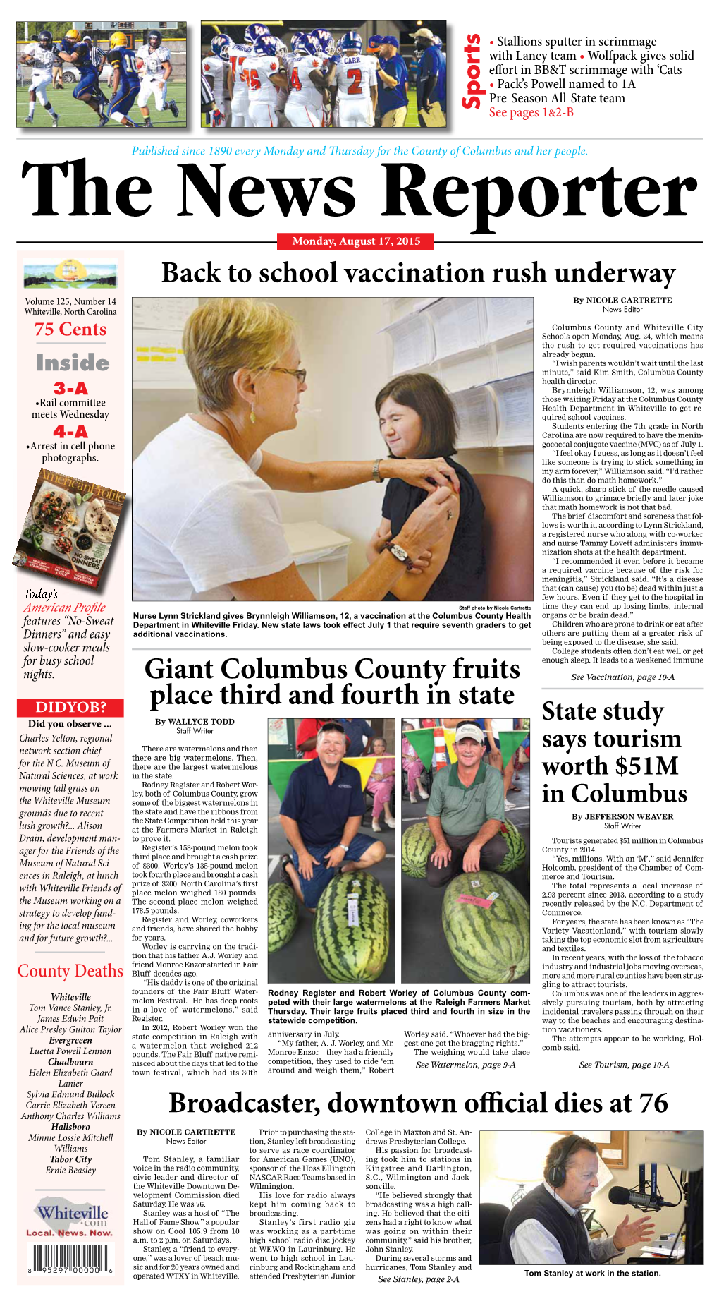 School Vaccination Rush Underway Giant Columbus County Fruits Place