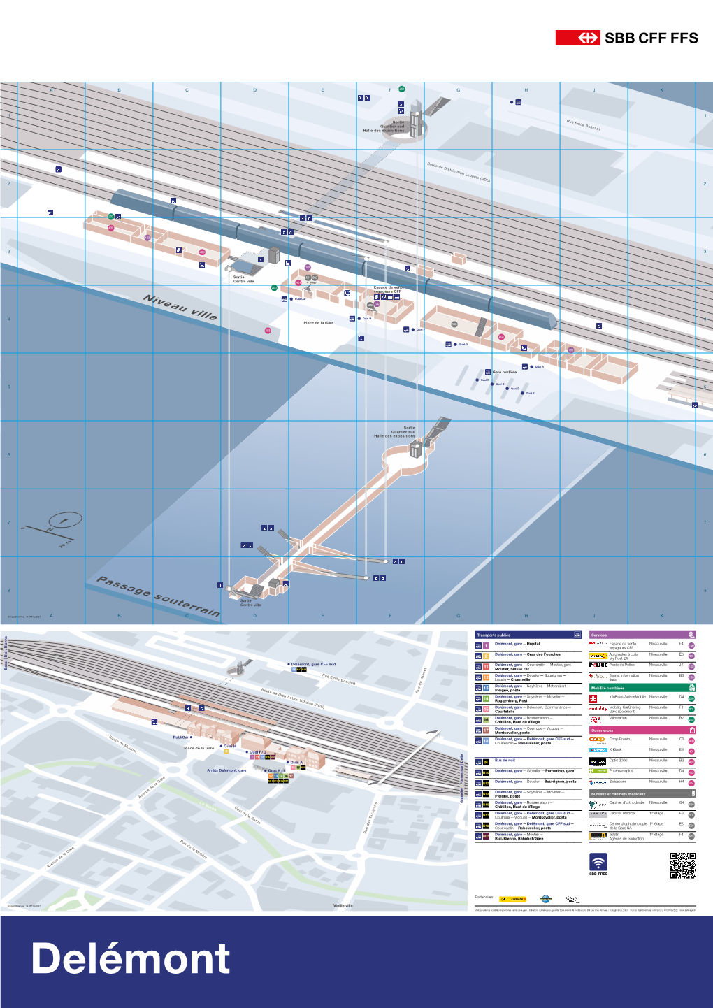 Plan De Gare Delémont (Affiche)