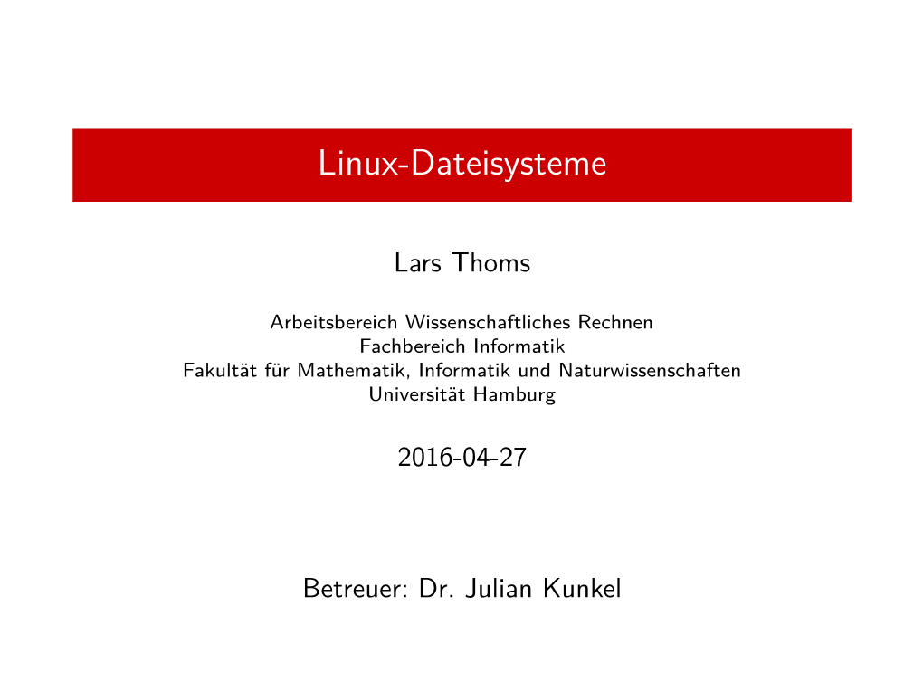 Linux-Dateisysteme