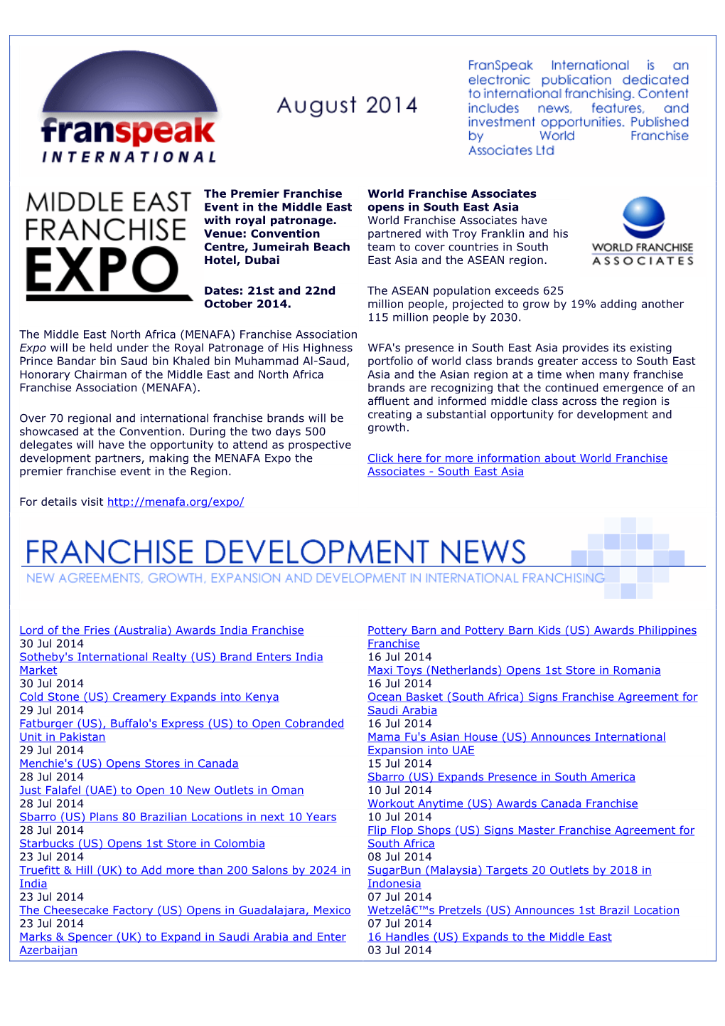 The Premier Franchise Event in the Middle East With