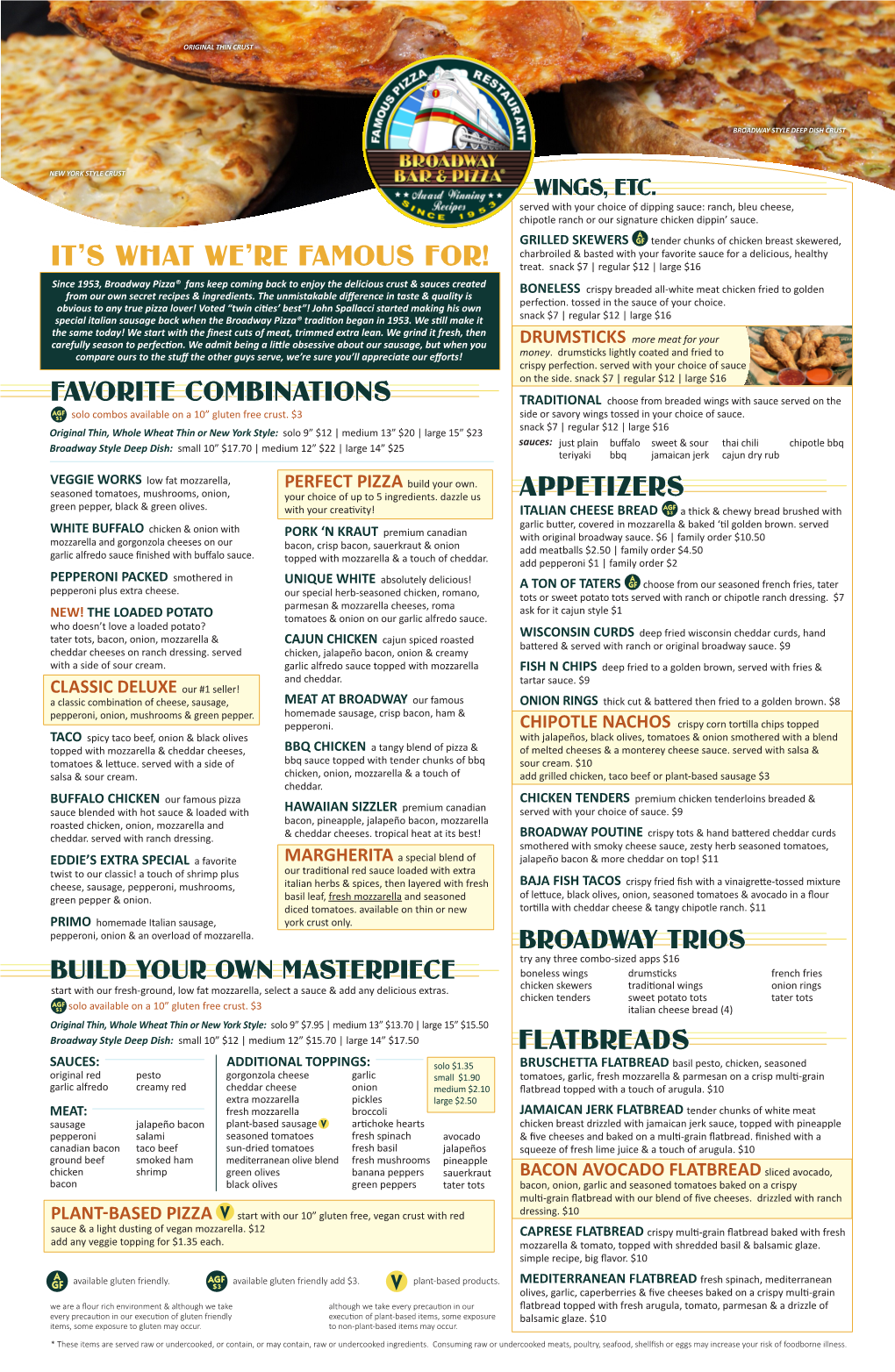 Broadway Pizza Menu.Pdf