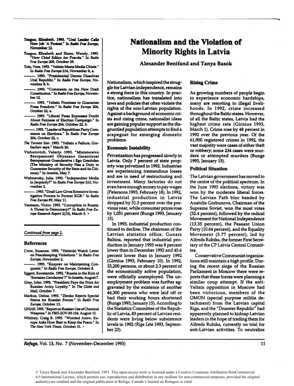 Nationalism and the Violation of Minority Rights in Latvia