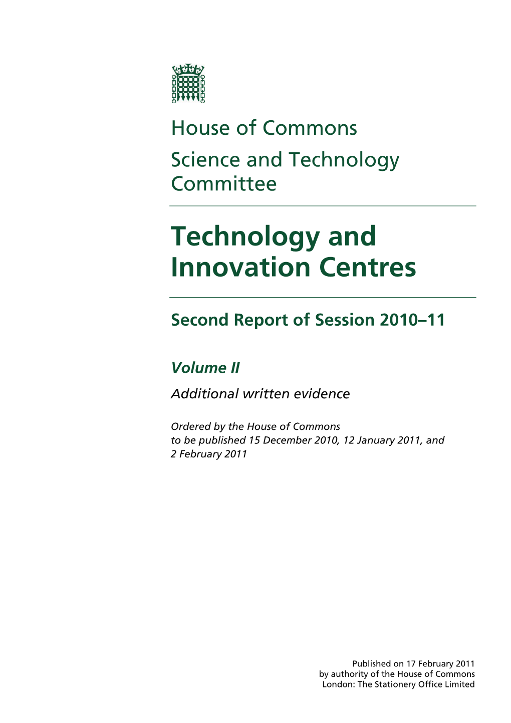 Technology and Innovation Centres