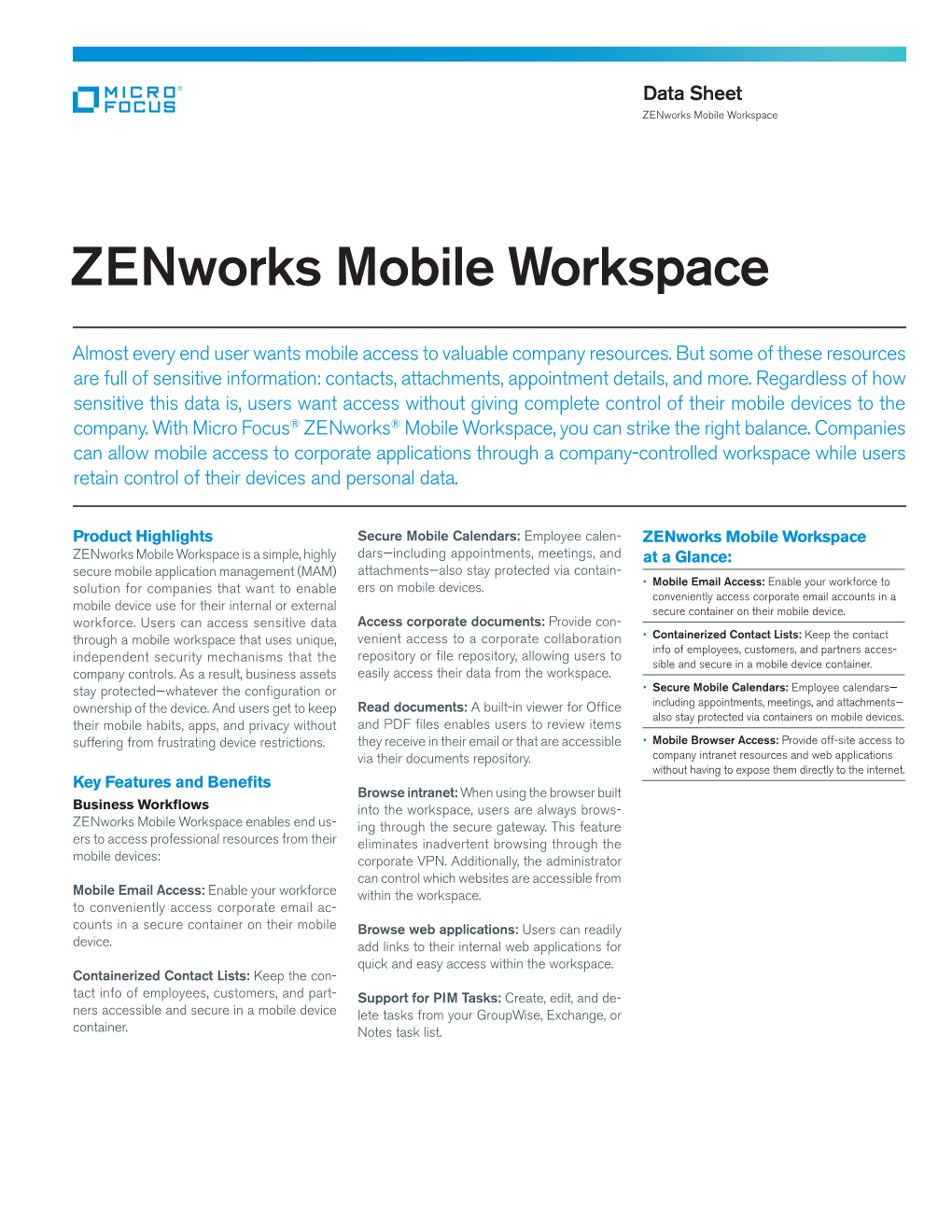 Zenworks Mobile Workspace