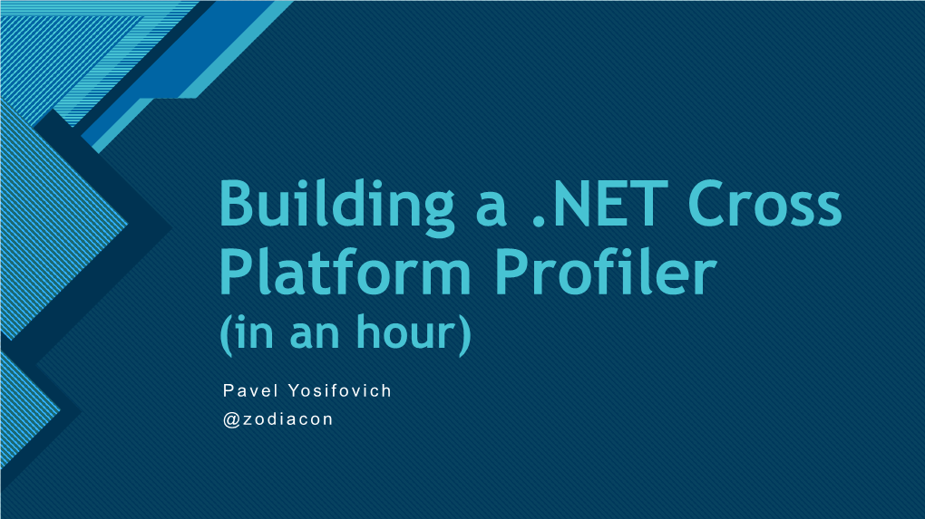 Building a .NET Cross Platform Profiler (In an Hour)