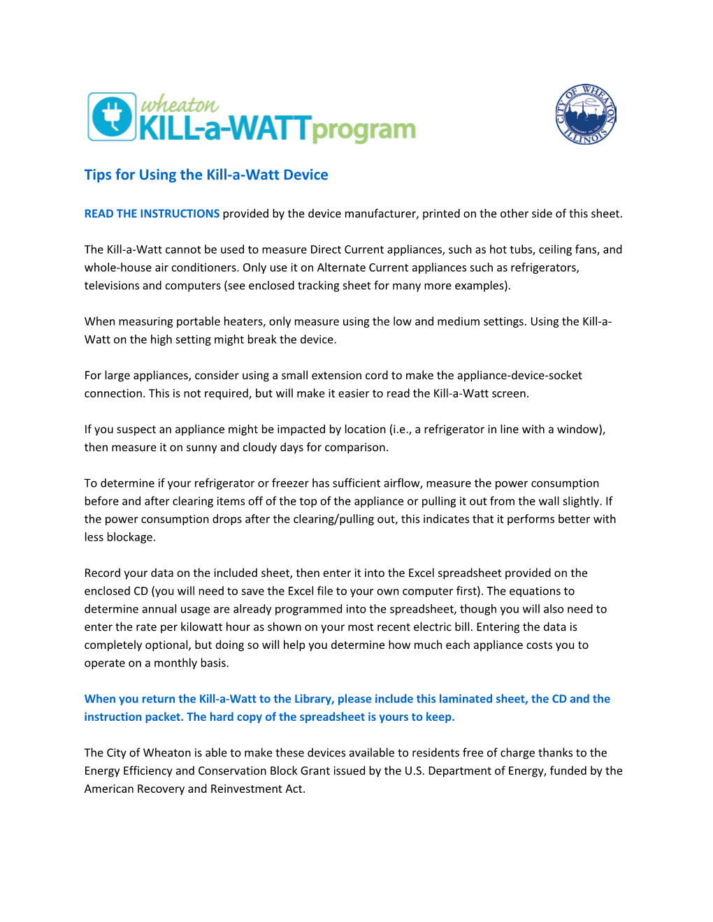 Tips for Using the Kill-A-Watt Device