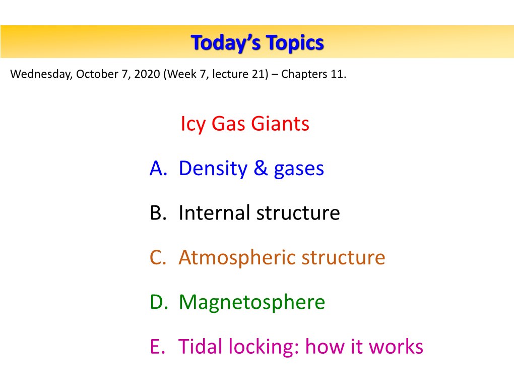 Lecture 21) – Chapters 11