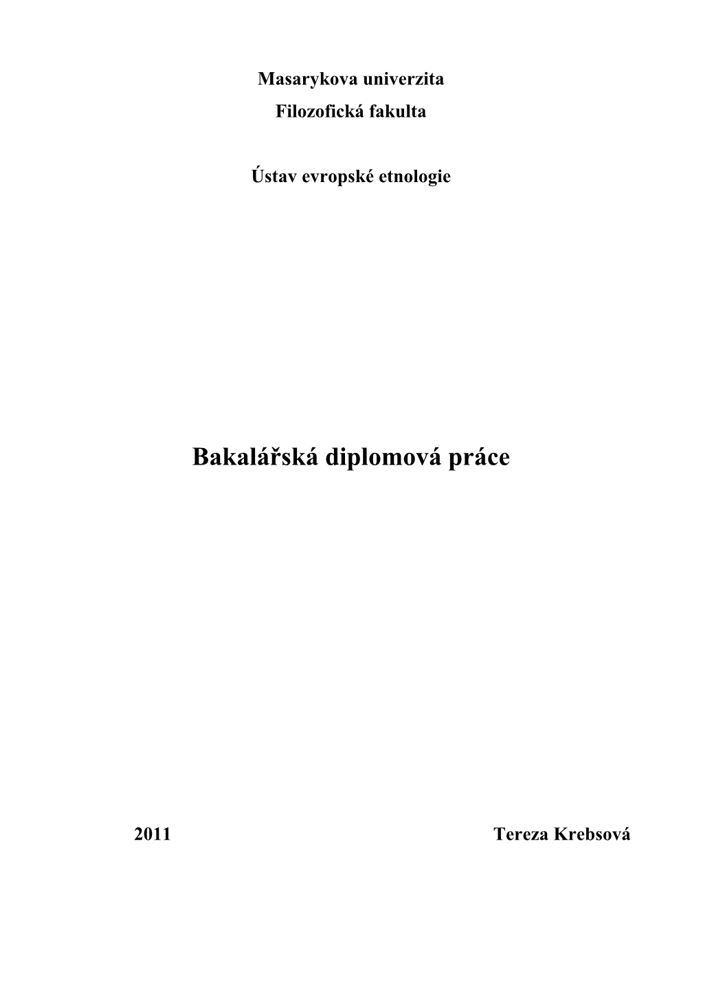 Bakalářská Diplomová Práce