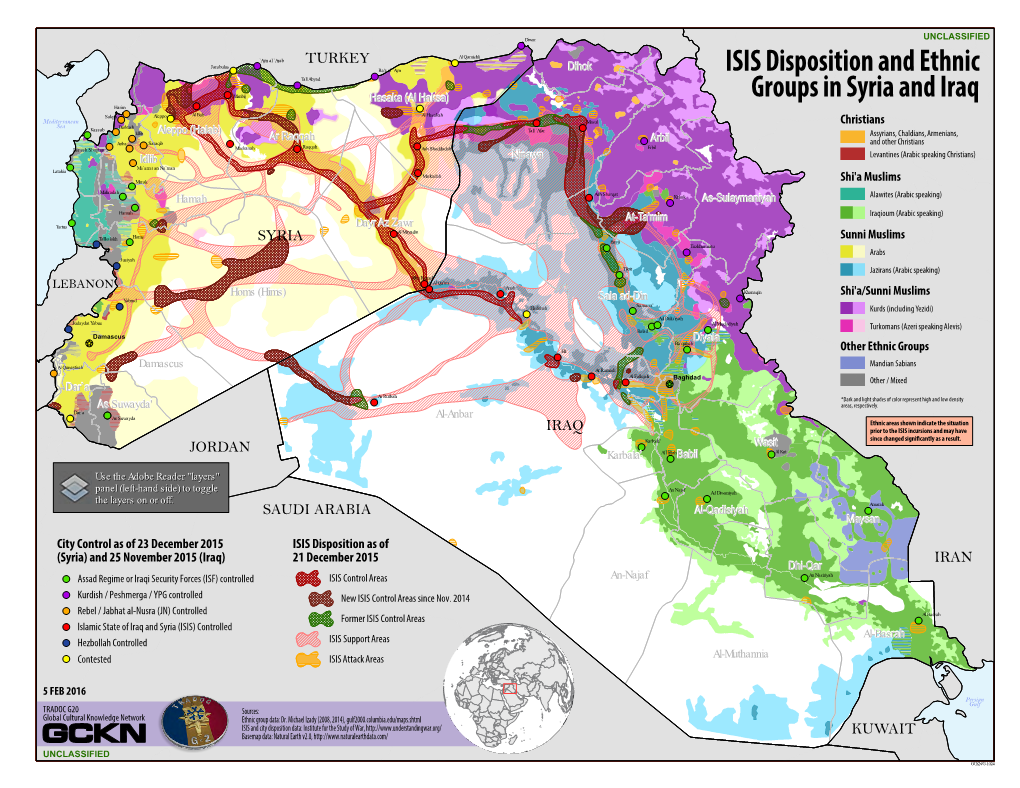 ISIS Disposition and Ethnic Groups in Syria and Iraq