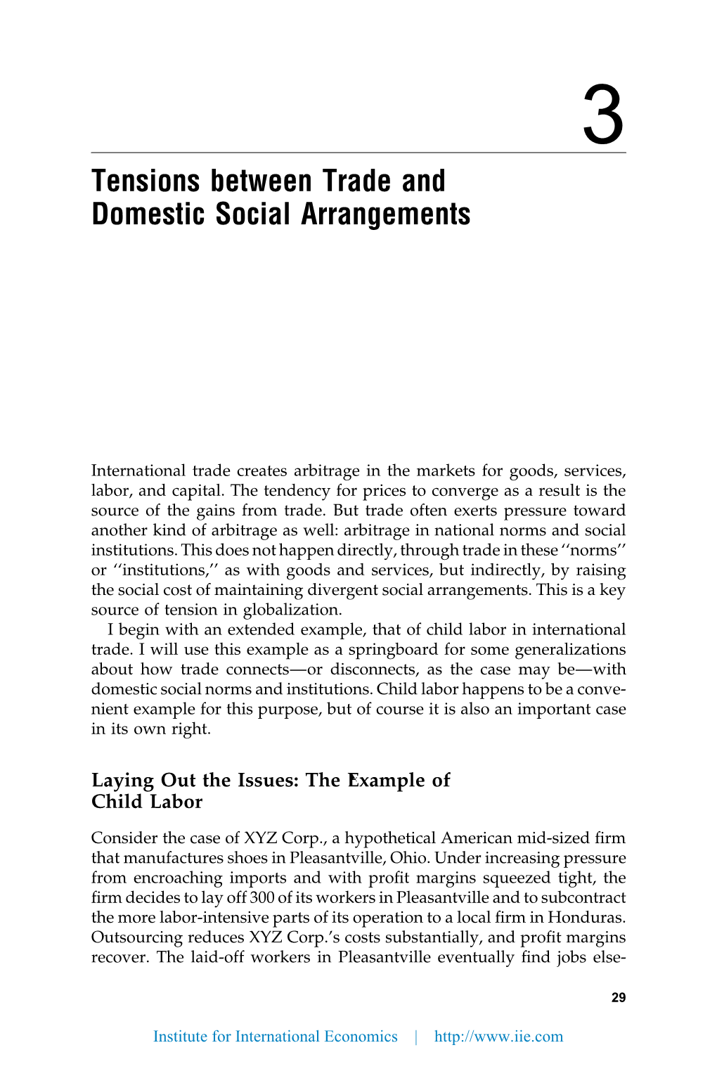 Chapter 3: Tensions Between Trade and Domestic Social Arrangements