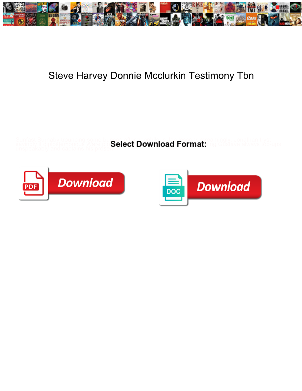 Steve Harvey Donnie Mcclurkin Testimony Tbn