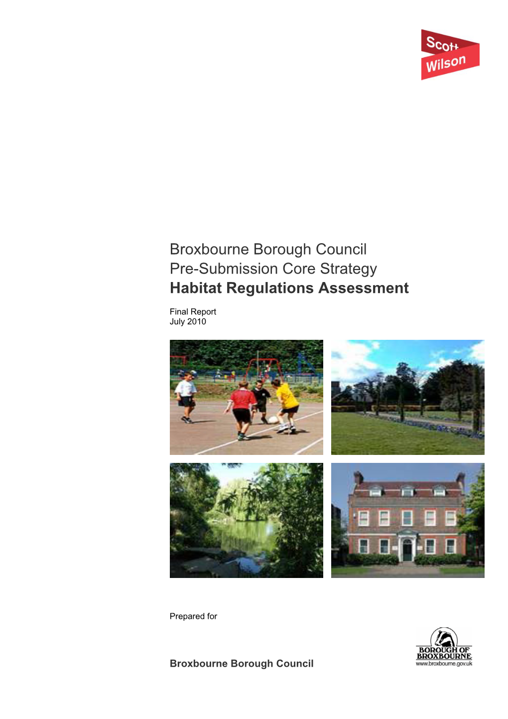 Broxbourne Borough Council Pre-Submission Core Strategy Habitat Regulations Assessment