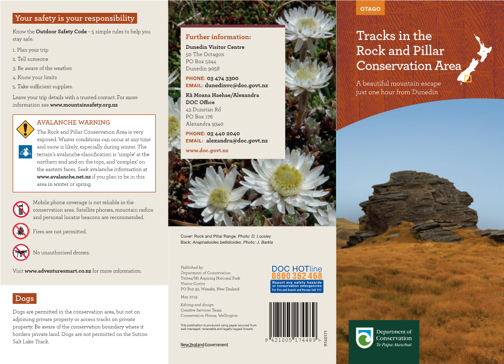 Tracks in the Rock and Pillar Conservation Area Brochure