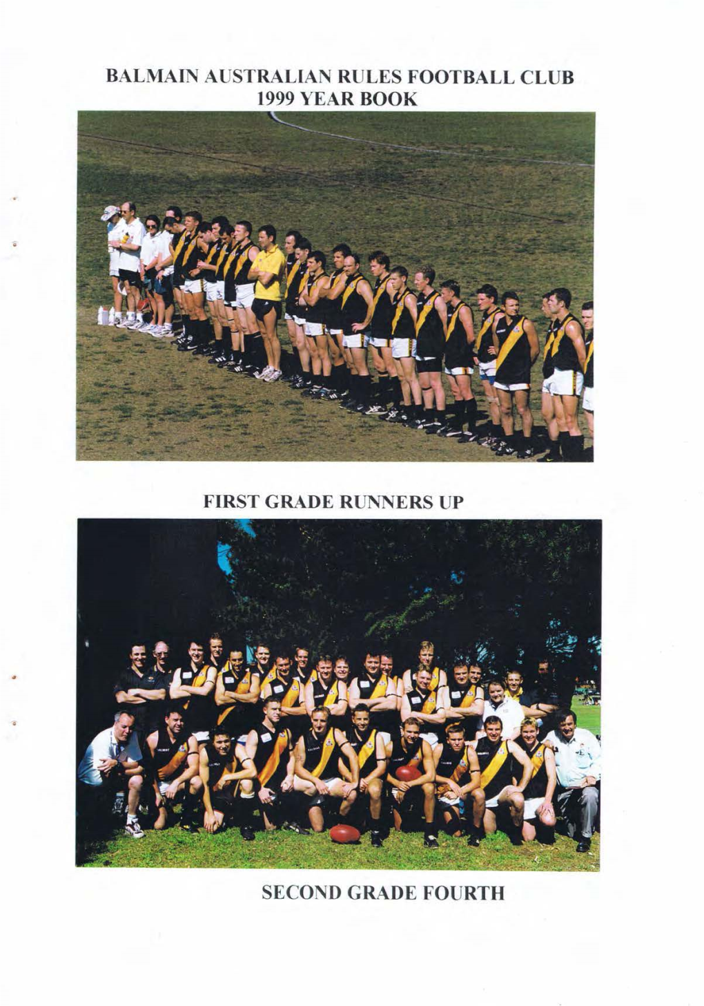 Balmain Australian Rules Football Club 1999 Year Book