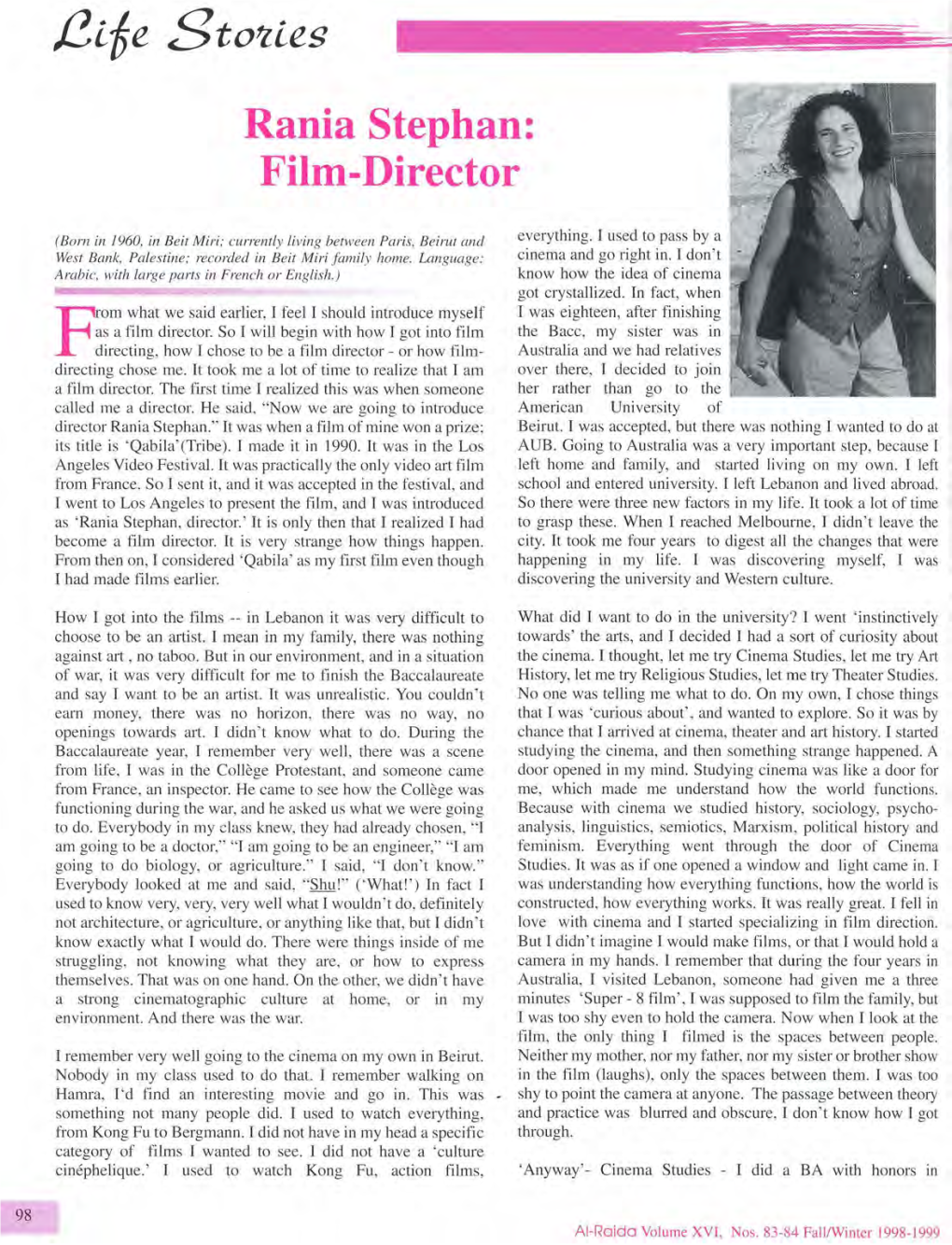 Rania Stephan: Film -Director